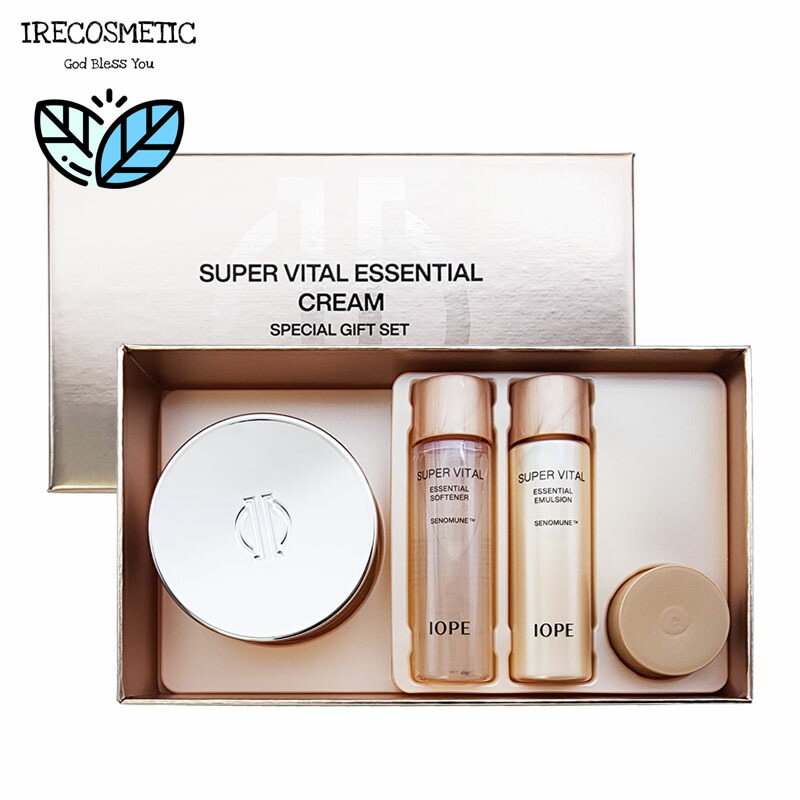 ＼アイオペ／スーパーバイタルエッセンシャルクリーム 計画すること仕掛ける 【本品50mL+差しあげる品】/韓国コスメ /保湿/エイジングケア/人はだ世話をする/IOPE/Super Vital Essential Cream Set