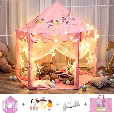 キッズテント おもちゃ LEDライト付き 窓付き 秘密基地 収納バッグ付き 子供用テント 室内遊具 コンパクト 知育玩具 ボールハウス 室内 屋外 プレイハウス 男の子 女の子 通気性抜群 折り畳み式 ピクニック 簡単組立 プレゼント プレイテント