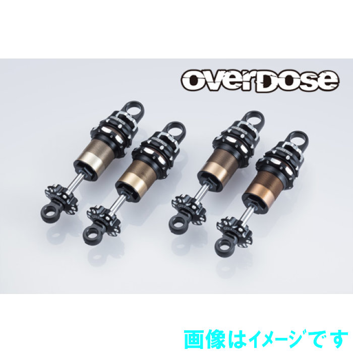 OVERDOSE OD3902 ハイグレードショックセット spec.4 ( 全長調整式 , 4 セット/ブラック)