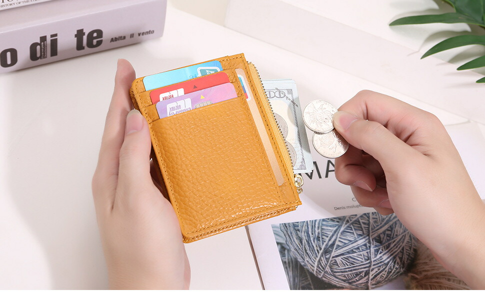 市場 カードケース ミニ財布 スリム 定期ケース 本革牛革 薄い 無地 レディース コンパクト シンプルなデザイン 極小 おしゃれ 小銭 薄型