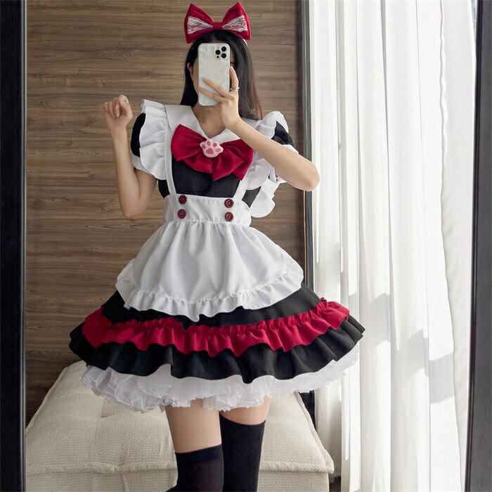 楽天市場】メイド服 ロリィタ ロリータ ワンピース コスチューム 飾り 
