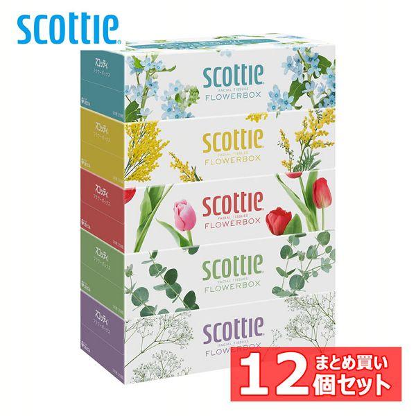 ＼45%ポイントバック☆彡～7/28 9:59迄／【12個セット】スコッティ ティッシュ フラワーボックス 250組（500枚） 5箱パック 41331ティッシュペーパー ティッシュ ティシュー フラワー ボックス 大容量 長持ち コンパクト 250組 5箱パック 鼻紙 SCOTTIE スコッティ｜アイリスオーヤマ公式 店