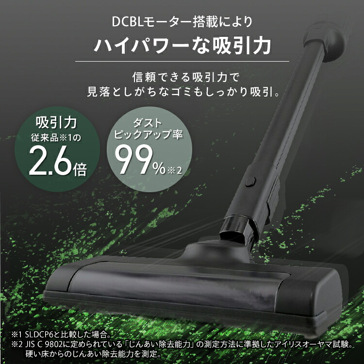 【公式限定2年保証】掃除機 コードレス 紙パック式 アイリスオーヤマ スティッククリーナー コードレス掃除機 スティック掃除機 軽量 ハイパワー ほこり感知センサー 紙パック2.5年分付 SBD-200PN-B * [安心延長保証対象]