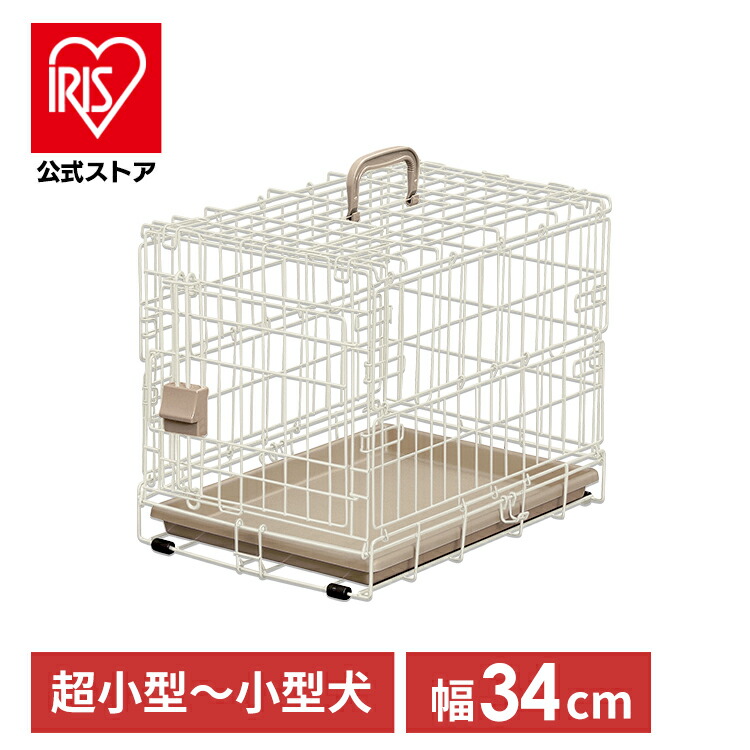 楽天市場】犬 ケージ 屋根付き 折りたたみケージ ライトナチュラル M