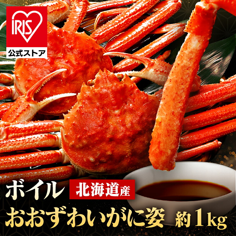 北海道産 ボイルおおずわいがに姿 1kg（2～3尾） 3167 かに 北海道 おおずわい 【TD】【代引不可】