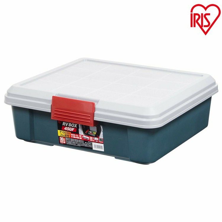 楽天市場 収納 ボックス 収納ボックス 工具箱 フタ付き アイリスオーヤマ 車 Rvbox Rvボックス 450f 幅45 奥行40 高さ15 5 アイリスプラザ 楽天市場店
