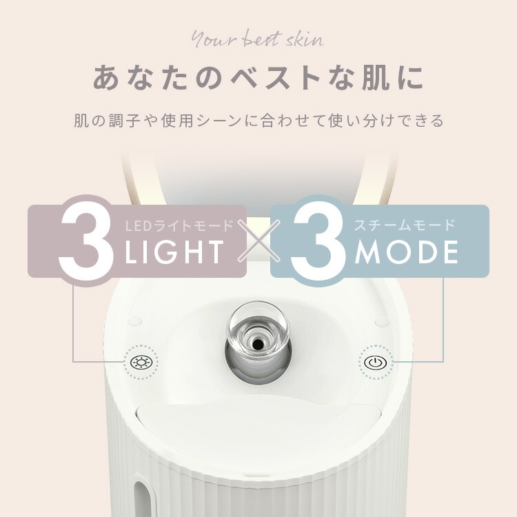 公式店限定2年保証】フェイススチーマー ホワイト 送料無料 フェイス