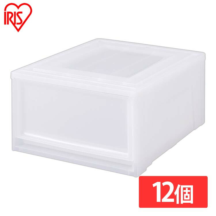 チェスト チェスト クリアチェスト 収納ボックス クローゼット収納 クリアケース クリアケース クリアボックス クリアボックス ボックスチェスト ナチュラル 収納ケース 衣装ケース 収納 衣類収納 アイリスオーヤマ ポイント5倍 12個セット チェスト 白 Mbc M