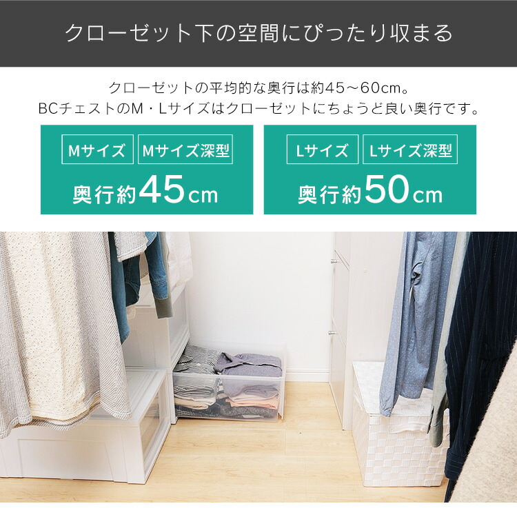 12個セット】チェスト 白 引き出し プラスチック BC-M クローゼット 白