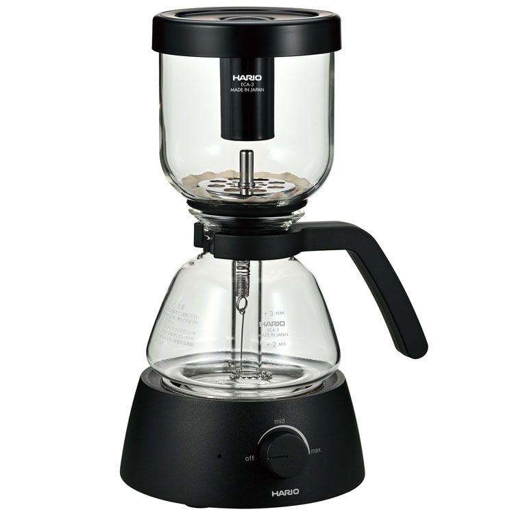 [ｴﾝﾄﾘｰでﾎﾟｲﾝﾄ最大10倍/ｽﾀﾝﾌﾟﾗﾘｰ]HARIO Electric_Coffee_Syphon コーヒーメーカー エレクトリックコーヒーサイフォン ECA-3-B 電気サイフォン 電気式 ハリオ コンパクト 簡単 3杯用 火を使わない 火力調節