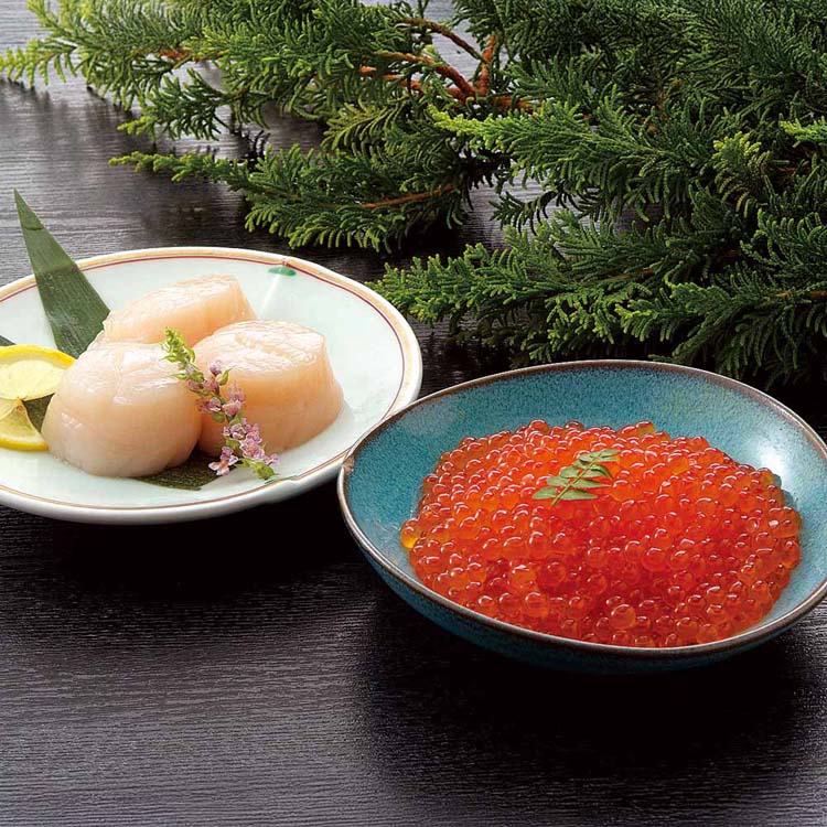 [ｴﾝﾄﾘｰでﾎﾟｲﾝﾄ最大10倍/ｽﾀﾝﾌﾟﾗﾘｰ]北海道産 いくら醤油漬＆ほたてセット いくら 醤油漬け ほたて 貝柱 セット 北海道 ギフト 冷凍 【TD】 【代引不可】