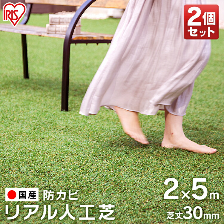 楽天市場 2個セット リアル人工芝 Ip 3025 Ip 3025 送料無料 人工芝 人工芝マット 芝マット リアル人工芝 人工芝生 芝生 雑草対策 ロールタイプ 2 5m 日本製 国産 芝生ロール 芝ロール 園芸 ガーデニング アイリスオーヤマ D アイリスプラザ 楽天市場店