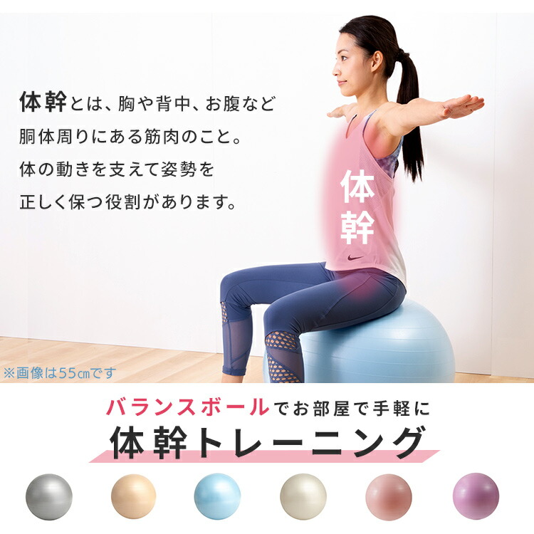 楽天市場 バランスボール 椅子 65 おしゃれ 65cm Si Balanceball 65フィットネス ストレッチ オフィス バランス ヨガ 運動 空気入れ付き 体幹 アクア シャンパンゴールド パールホワイト シルバー D アイリスプラザ 楽天市場店