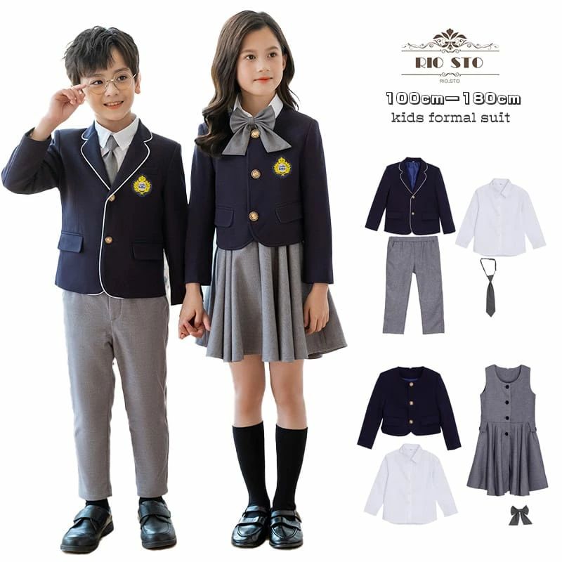 【送料無料】キッズ 子供服 女の子 男の子 スーツセット タキシード 2点/3点セット ネクタイおまけ リボンおまけ フォーマル ジ