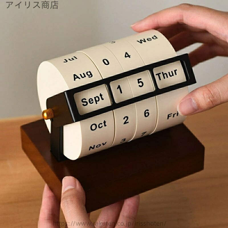 【送料無料】インテリア リビング 玄関 置物 北欧 韓国インテリア かわいい おしゃれ 卓上 2024 カレンダー 回転