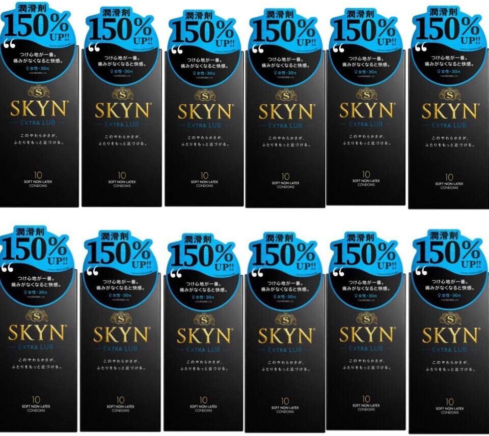 【マラソン継続期間制限事項 尖んがり2倍】【12個仕掛ける】SKYN EXTRA LUB 予防医学 10個入 避妊具-医薬品・コンタクト・介護
