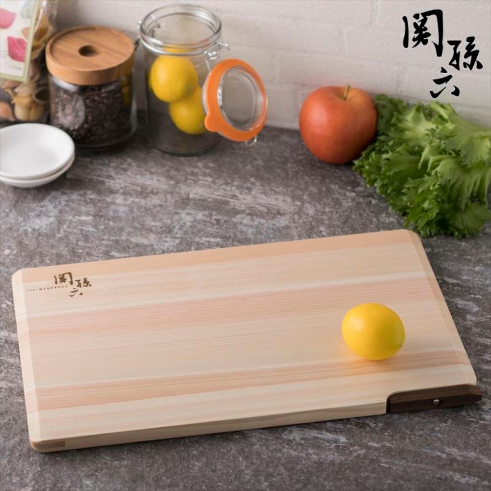 貝印 関孫六 桧 まな板 スタンド付 L 390mm×240mm AP5226