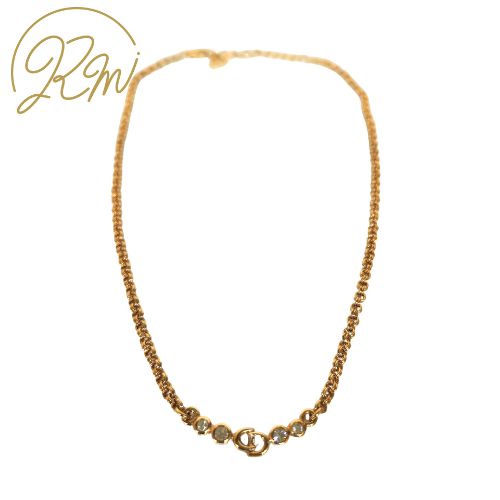未使用級✨　Dior　ネックレス　CD ロゴ　ラインストーン　希少　刻印　916 未使用級✨ Dior ネックレス CD ロゴ ラインストーン 希少 刻印