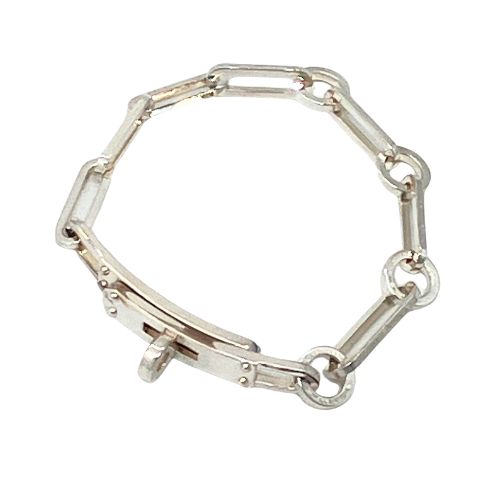 【中古】HERMES エルメス ブレスレット　ケリー　シェーヌ シンプルトゥール　7コマ　シルバー925 ブレスレット SV925 シルバー ユニセックス