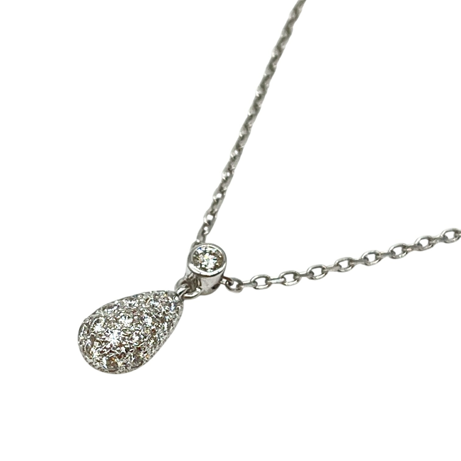 【中古】MIKIMOTO ミキモト ネックレス メレダイヤ　ホワイトゴールド ネックレス K18WG シルバー ユニセックス
