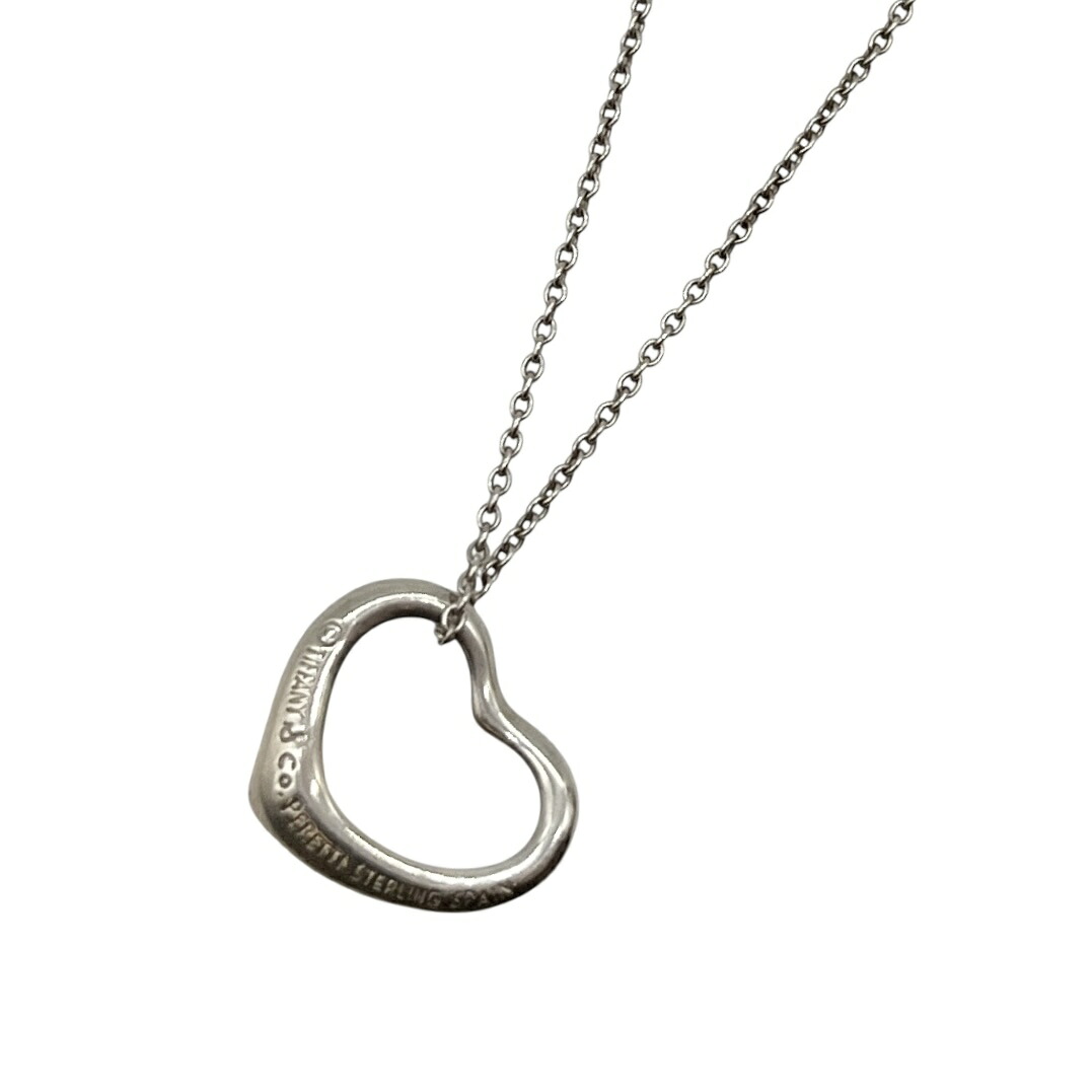 【中古】TIFFANY&Co. ティファニー ネックレス オープンハート　シルバー ネックレス シルバー ユニセックス