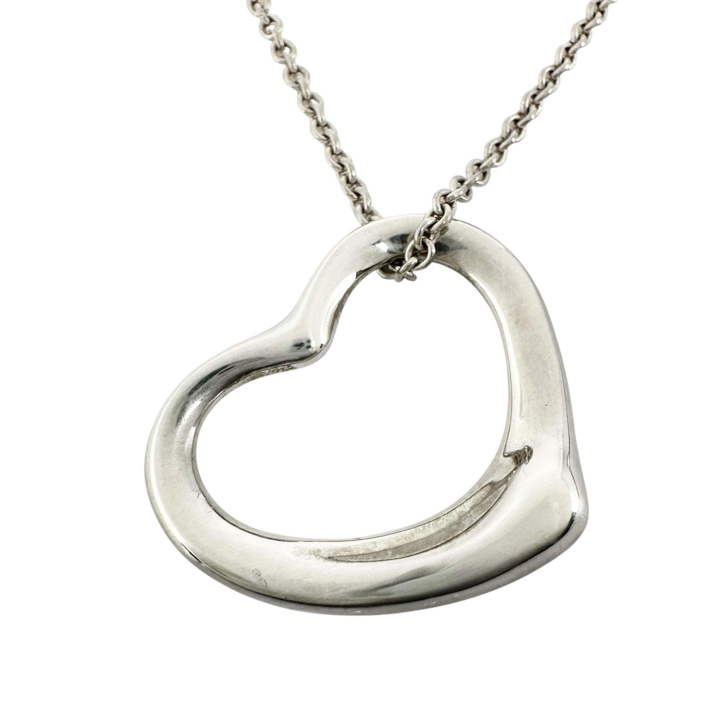 【中古】TIFFANY&Co. ティファニー ネックレス オープンハート ネックレス SV925 5.4g シルバー レディース エルサ・ペレッティ