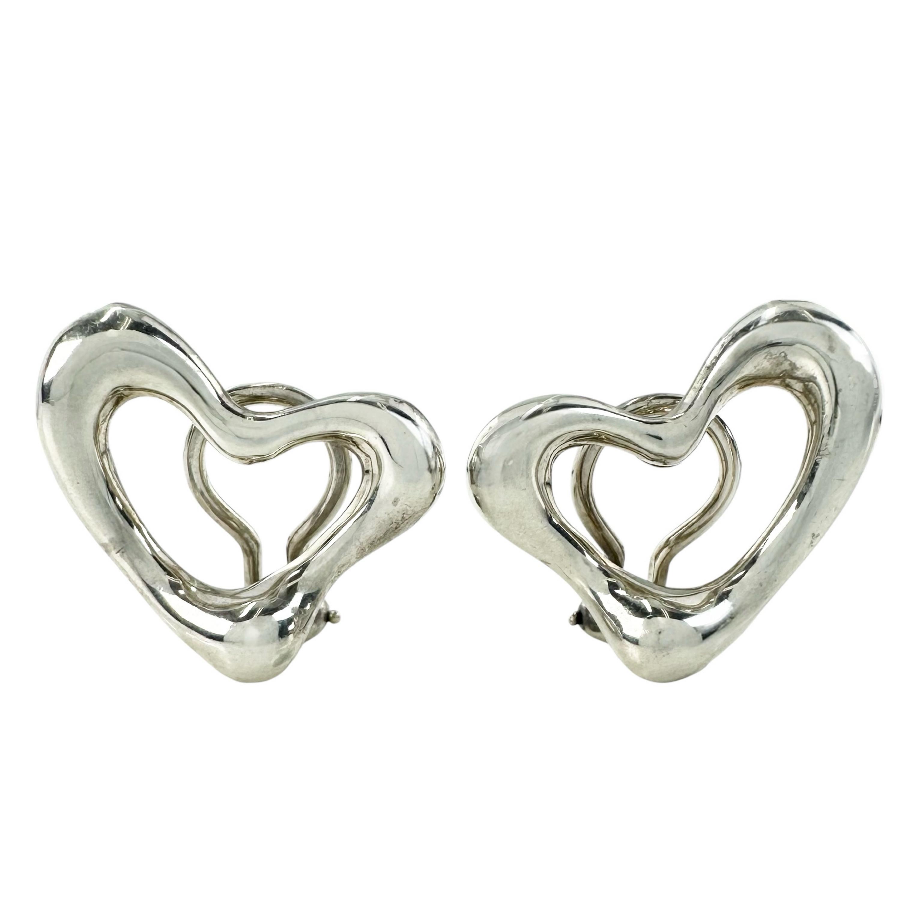 【中古】TIFFANY&Co. ティファニー イヤリング エルサ・ペレッティ イヤリング SV925 11.3g シルバー レディース オープンハート|リユースギャラリーミーツ