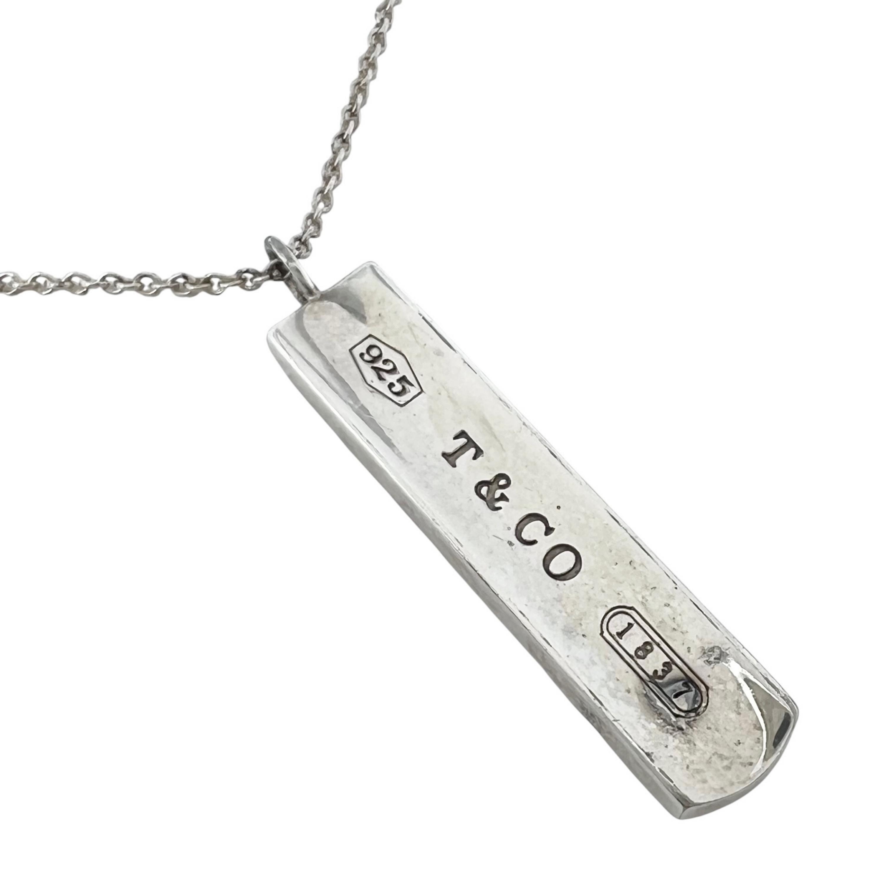 【中古】TIFFANY&Co. ティファニー ネックレス ティファニー1837 ネックレス SV925 8.8g シルバー メンズ バー|リユースギャラリーミーツ