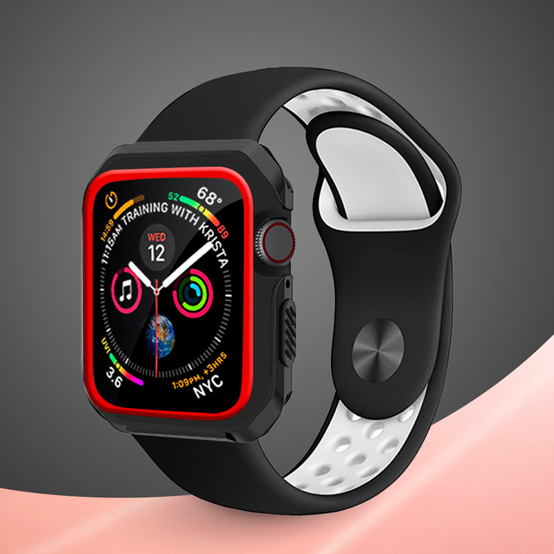 楽天市場 セール中 Apple Watch アップルウォッチケース 40ｍｍ 44mm Tpuケース 傷や衝撃から守る バイカラー スポーツ スポーティー いろどりみどり