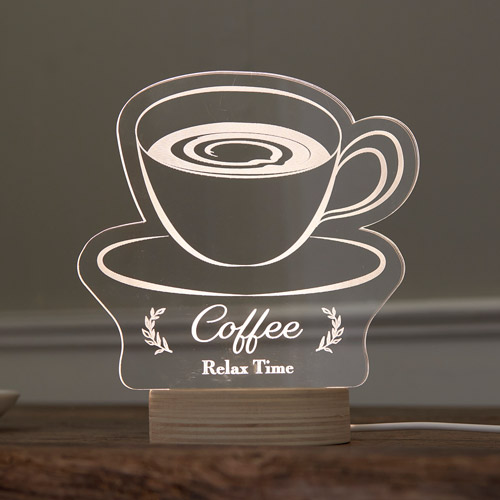 クーポン発行中 コーヒー アクリルledライト カフェ 間接照明 照明 ライト インテリア お茶会 オンラインお茶会 Zoom 喫茶店 オンライン飲み会 看板 テレワーク おしゃれ デスクライト ルームライト ランプ 可愛い ギフト 390 401 Crunchusers Com