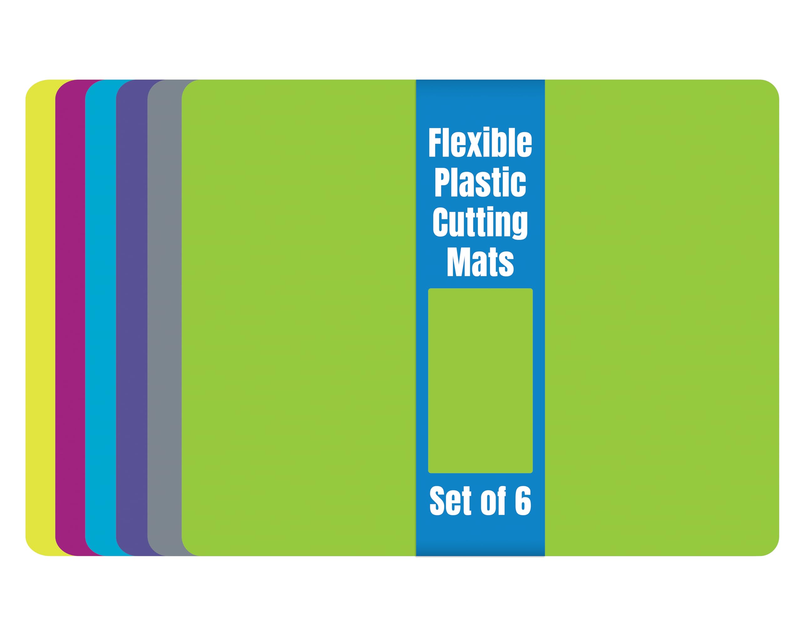 Flexible Plastic Cutting Board Mats Set of 6 Textured 6 Vivid Colours｜いろどりセレクト 9,950円