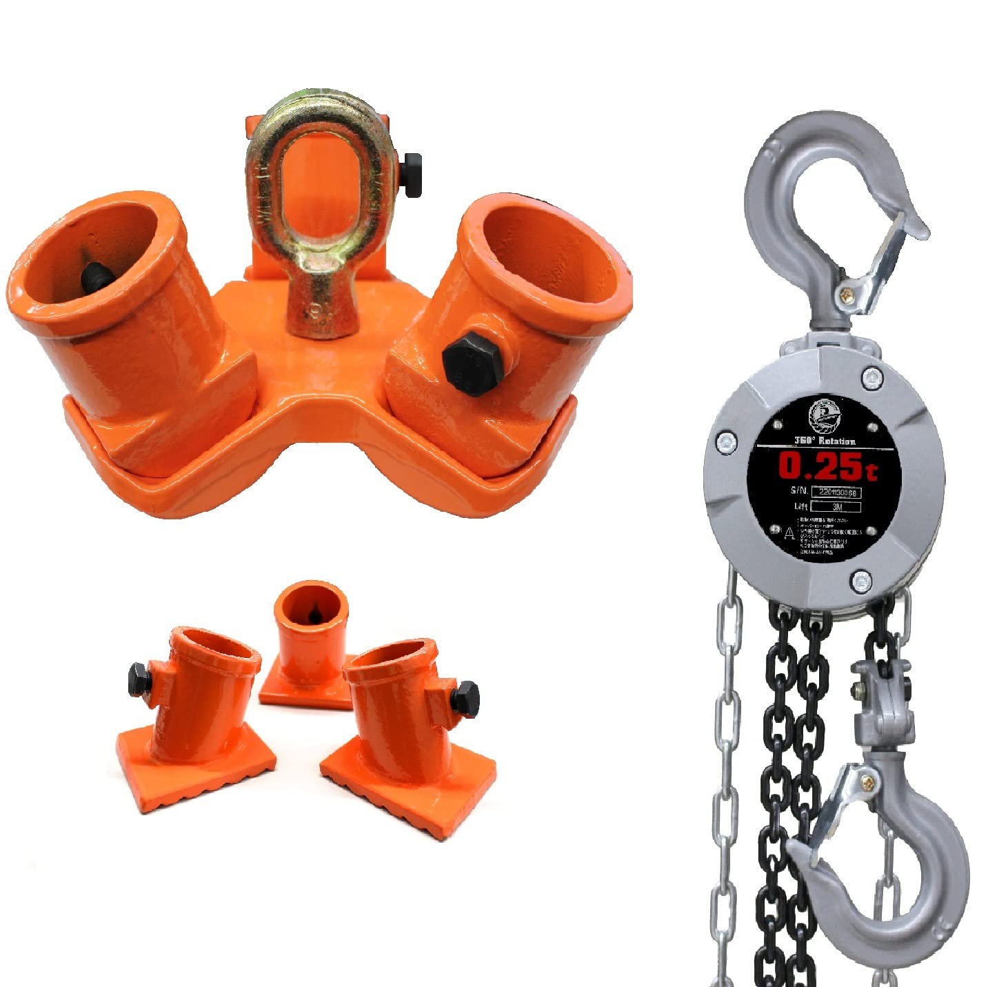三脚ヘッド 親 定格荷重 適用支柱 約49.75mm レバーホイスト チェーンブロック用 3脚ヘッド 三脚ハンガー 屋外 天井 吊るす 伐根 低木 平面 吊り上げ 吊り下げ 高さ調節可能 ブロック ハンガー|いろどりセレクト