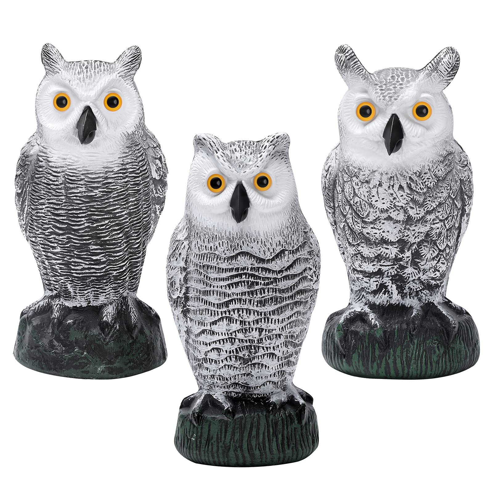 2 Packs Fake Plastic Owl Bird Garden owl Statue Can Repel Pigeons Away from The House Garden Pool｜いろどりセレクト