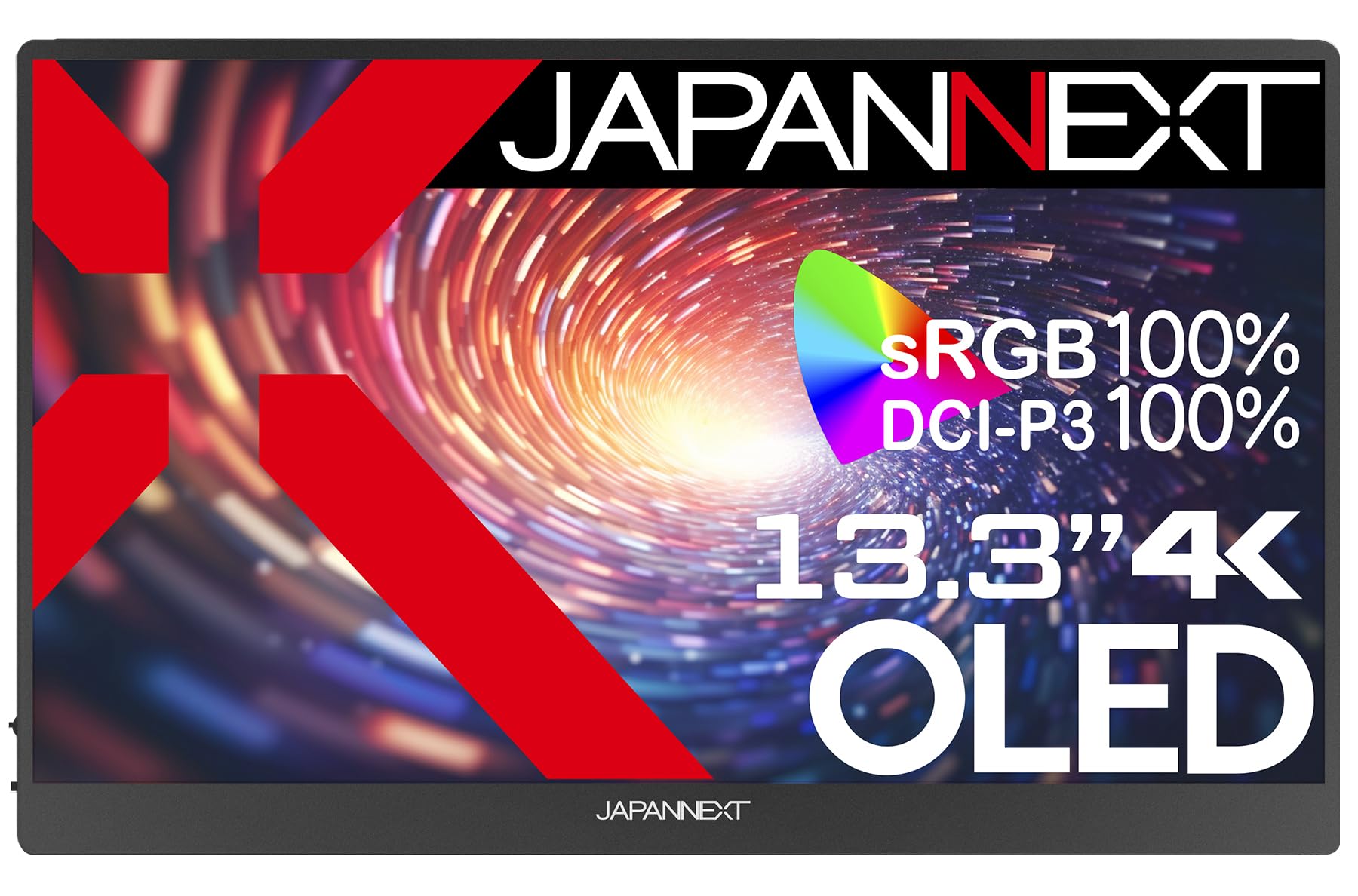 13.3インチ モバイルモニター 有機ELパネル 4K UHD 3840x2160解像度 スマートケース付き USB Type-C PC対応 スピーカー内蔵 sRGB100% 光沢｜いろどりセレクト