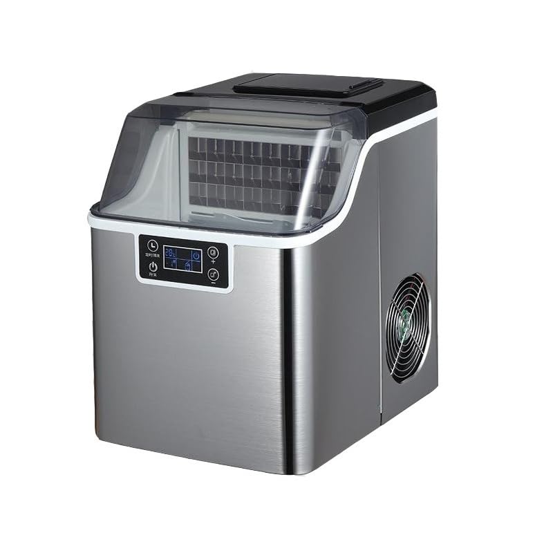 自動製氷機 卓上式家庭業務両用機 35kg 24h 製氷能力 10分急速製氷 22mm角氷 ペットボトル給水対応 氷貯蔵 1.4kg 満水満氷自動停止 静音 液晶操作パネル付き|いろどりセレクト