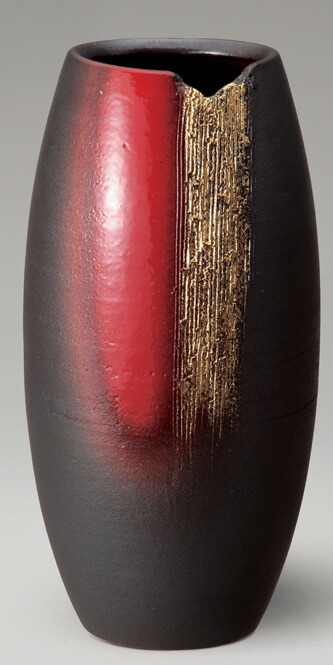 楽天市場】【10%OFF】金彩小花長 花入 信楽焼 陶器 花器 花瓶 彩り屋