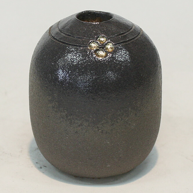 楽天市場】金彩小花長 花入 信楽焼 陶器 花器 花瓶 彩り屋 : 彩り屋