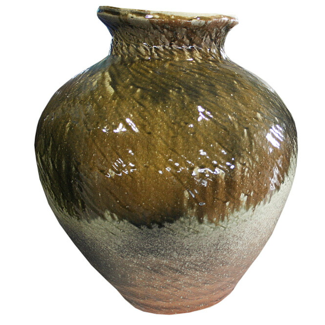 楽天市場】灰釉壷 (鉄伊羅保釉) 信楽焼 陶器 花器 花瓶 彩り屋