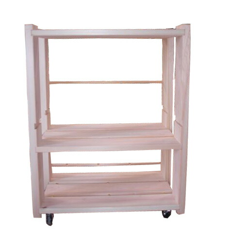 楽天市場】ひのき家具 収納ラック ベッドサイド棚 国産 無塗装 熊野の