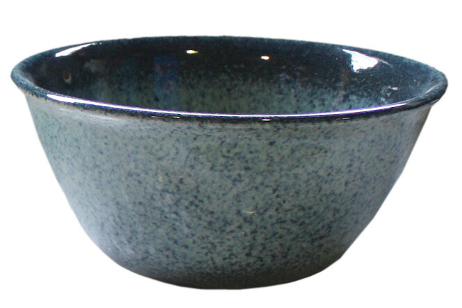 楽天市場】睡蓮鉢 メダカ鉢 青ガラス波口水鉢 信楽焼 めだか鉢