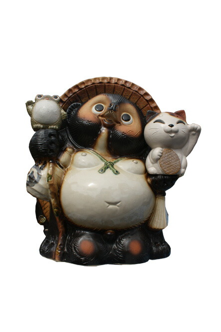 楽天市場】【10%ポイントバック中】福蛙 付開運狸 9号 信楽焼 たぬき