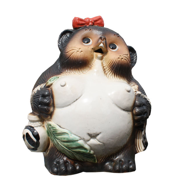 信楽焼　メスダヌキ　めすだぬき　たぬき 楽天市場】福々狸 メス10号 信楽焼 たぬき 陶器 狸 置物 タヌキ 開店