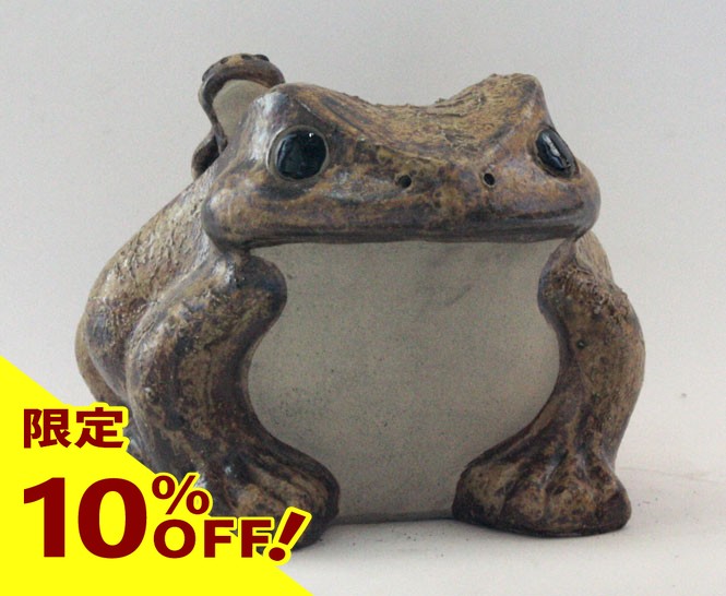 楽天市場】【10%OFF】口あき蛙 (子1匹) 5号信楽焼 陶器 置物 かえる