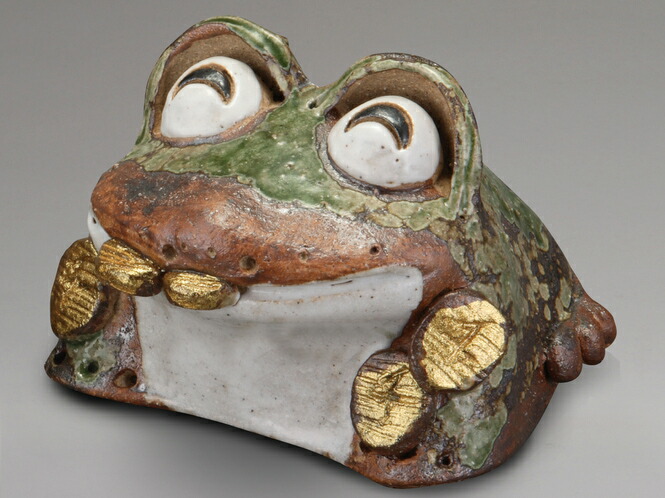 楽天市場】【10%OFF】わらい蛙 小判付(豆) 信楽焼 陶器 置物 かえる