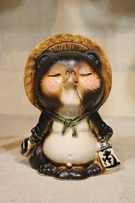 楽天市場】信楽焼 6号 キス たぬき ペア (オス・メス) 置物 開運 記念