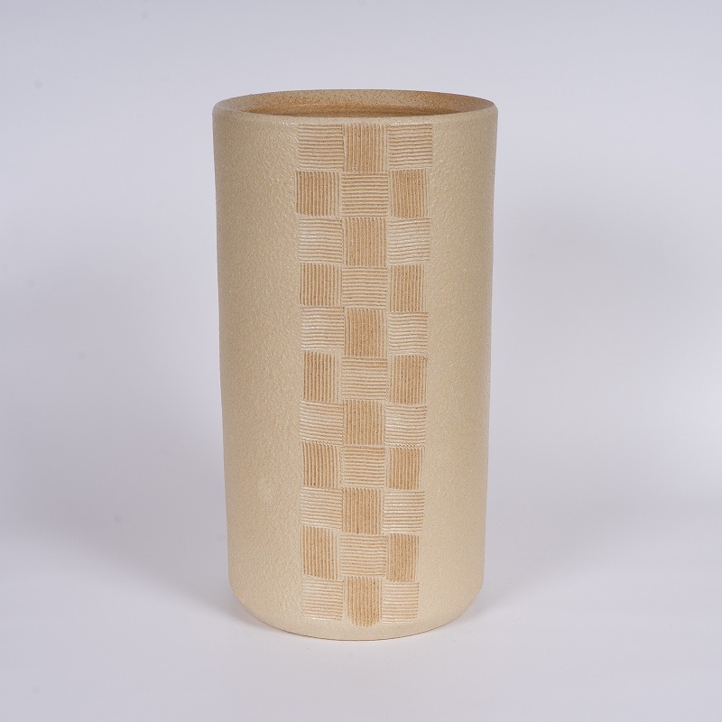 信楽焼傘立て ベージュカット 高さ４７cm 724-724-700-top-1.jpg