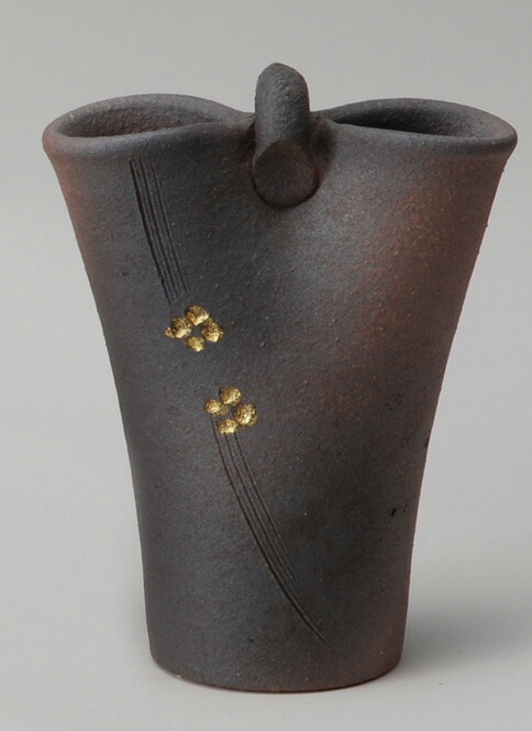 楽天市場】金彩小花長 花入 信楽焼 陶器 花器 花瓶 彩り屋 : 彩り屋