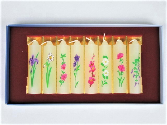 ローソクギフト贈答用お供え【鳥居ローソク本舗】蜜蝋夕霧8本入セット