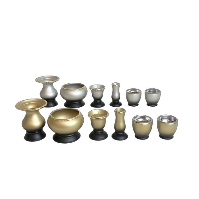 仏具セット モダン 手元供養 琵琶 グラダシー 3.0寸 6点セット ミニ仏壇 ミニ仏具 モダン お供え セット 花立 香炉 ローソク立 線香差 湯呑 仏器 仏具マット おしゃれ シンプル 真鍮 ゴールド シルバー 送料無料|仏壇・仏具いろは店