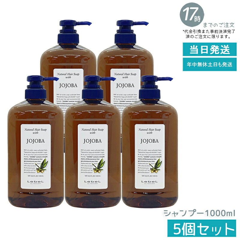 【5個仕掛ける】ルベル ウィズ ナチュラルヘアソープ JO 1000ml